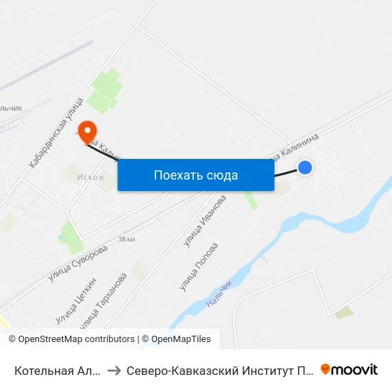 Котельная Александровка to Северо-Кавказский Институт Повышения Квалификации map