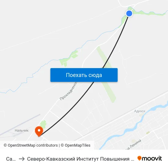 Сады to Северо-Кавказский Институт Повышения Квалификации map