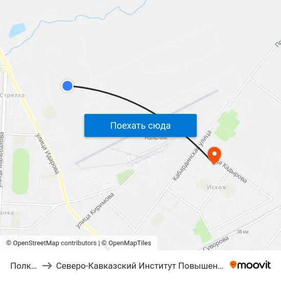Полк Ппс to Северо-Кавказский Институт Повышения Квалификации map