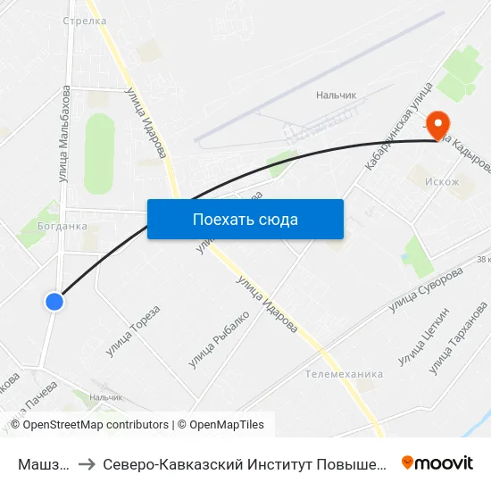 Машзавод to Северо-Кавказский Институт Повышения Квалификации map