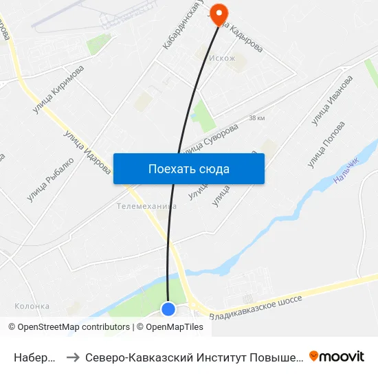 Набережная to Северо-Кавказский Институт Повышения Квалификации map