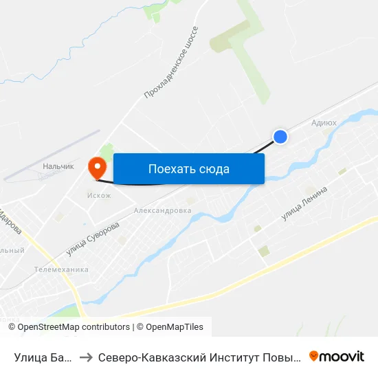 Улица Бадыноко to Северо-Кавказский Институт Повышения Квалификации map