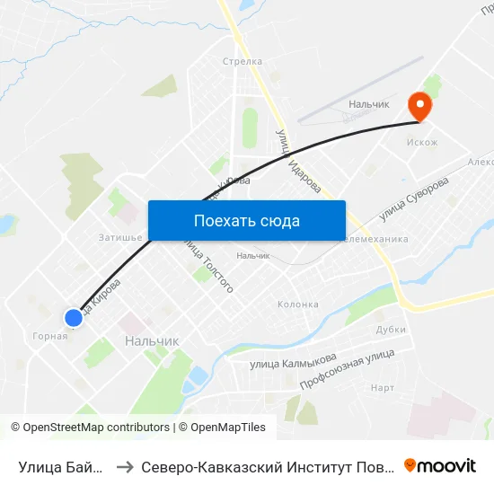 Улица Байсултанова to Северо-Кавказский Институт Повышения Квалификации map