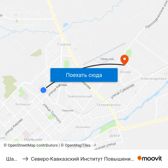 Шанхай to Северо-Кавказский Институт Повышения Квалификации map