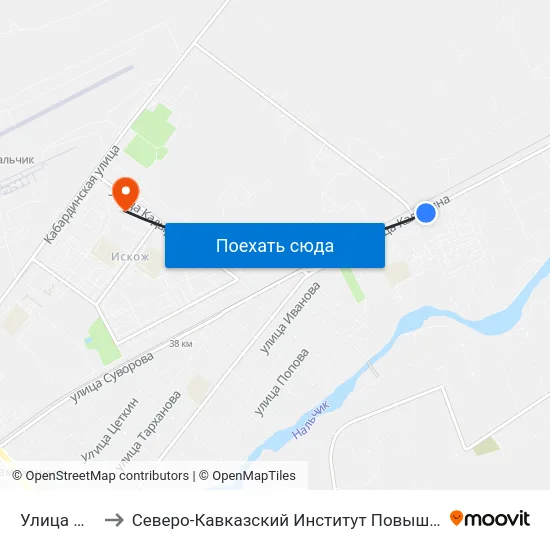 Улица Мусова to Северо-Кавказский Институт Повышения Квалификации map
