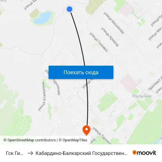 Гск Гидромет to Кабардино-Балкарский Государственный Аграрный Университет map