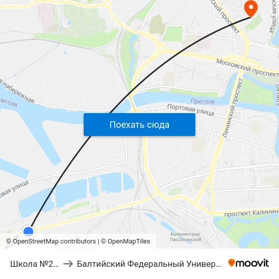 Школа №28 (В Центр) to Балтийский Федеральный Университет Имени Иммануила Канта map
