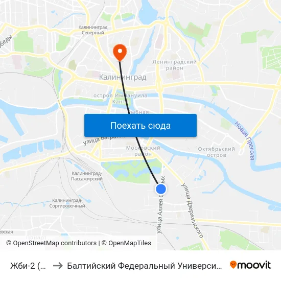 Жби-2 (В Центр) to Балтийский Федеральный Университет Имени Иммануила Канта map