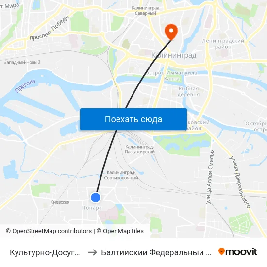 Культурно-Досуговый Центр (Кдц,В Центр) to Балтийский Федеральный Университет Имени Иммануила Канта map