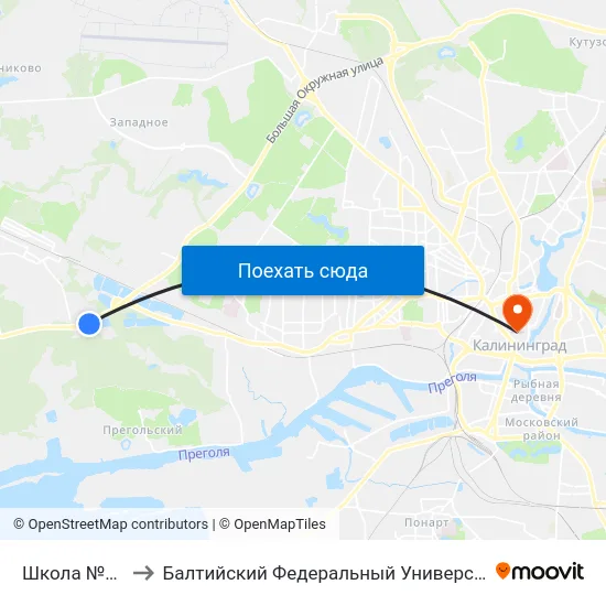 Школа №9 (В Центр) to Балтийский Федеральный Университет Имени Иммануила Канта map