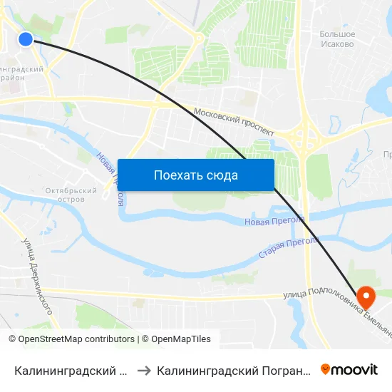 Калининградский Институт Управления to Калининградский Пограничный Институт Фсб России map