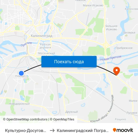 Культурно-Досуговый Центр (Кдц,В Центр) to Калининградский Пограничный Институт Фсб России map