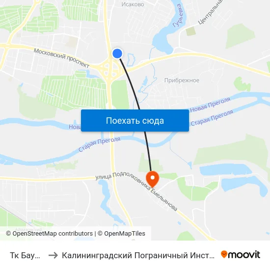 Тк Бауцентр to Калининградский Пограничный Институт Фсб России map