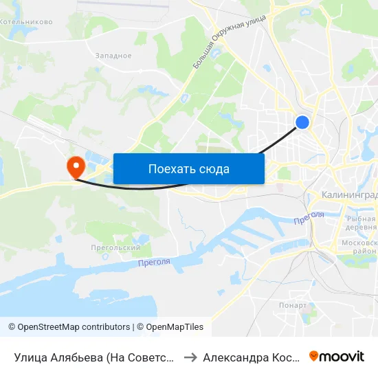 Улица Алябьева (На Советском Проспекте, В Центр) to Александра Космодемьянского map