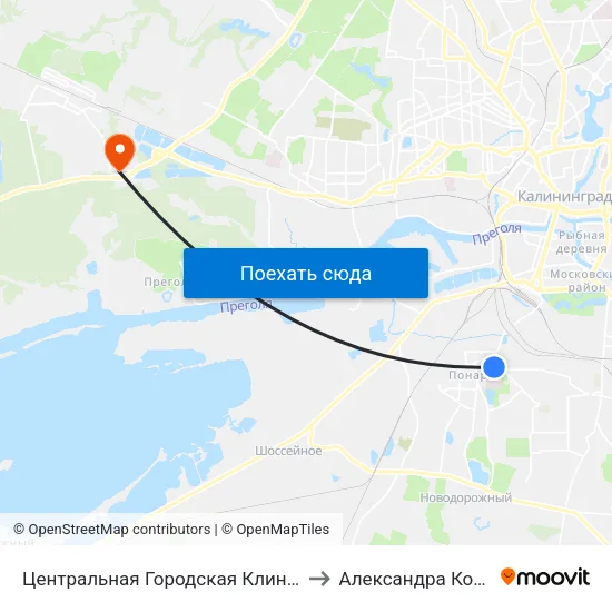 Центральная Городская Клиническая Больница (В Центр) to Александра Космодемьянского map