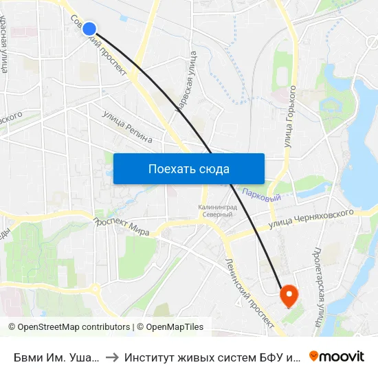 Бвми Им. Ушакова to Институт живых систем БФУ им. Канта map
