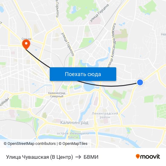 Улица Чувашская (В Центр) to БВМИ map