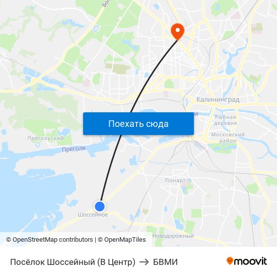 Посёлок Шоссейный (В Центр) to БВМИ map