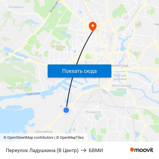 Переулок Ладушкина (В Центр) to БВМИ map