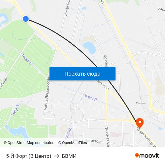 5-Й Форт (В Центр) to БВМИ map