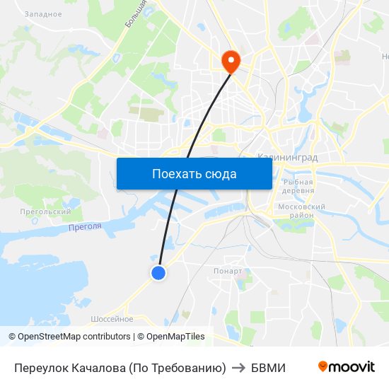 Переулок Качалова (По Требованию) to БВМИ map