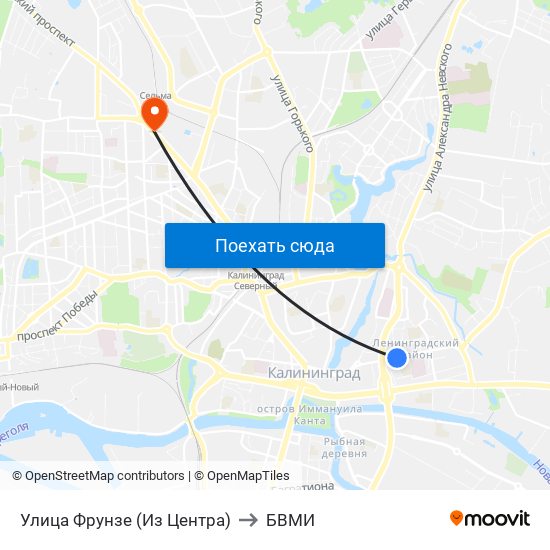 Улица Фрунзе (Из Центра) to БВМИ map
