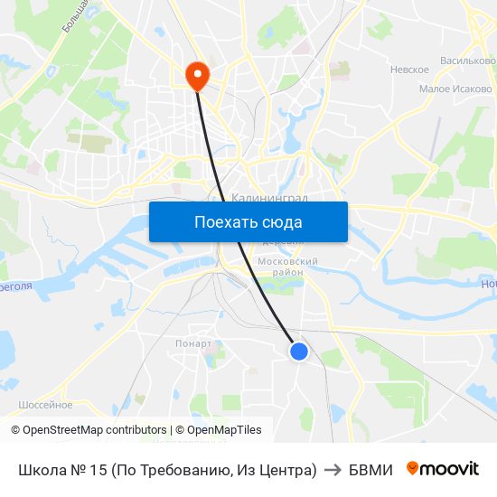 Школа № 15 (По Требованию, Из Центра) to БВМИ map