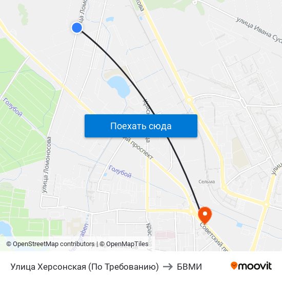Улица Херсонская (По Требованию) to БВМИ map
