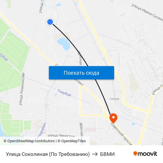 Улица Соколиная (По Требованию) to БВМИ map