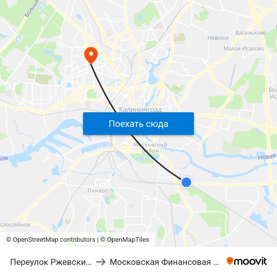 Переулок Ржевский 2-Й (Из Центра) to Московская Финансовая Юридическая Академия map