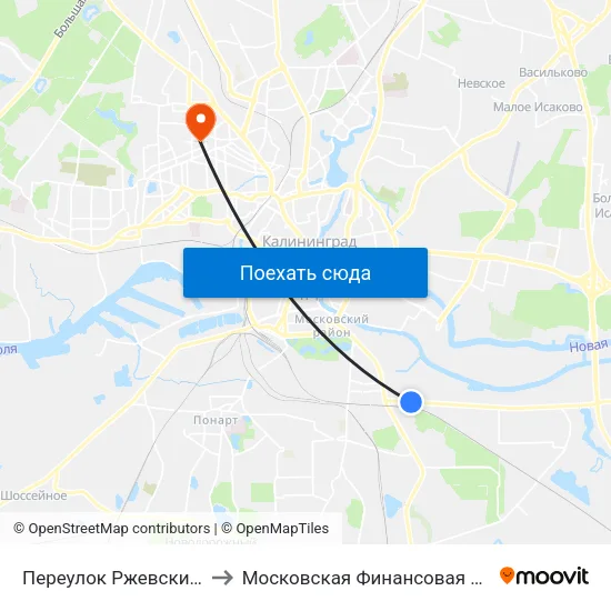 Переулок Ржевский 2-Й (Из Центра) to Московская Финансовая Юридическая Академия map