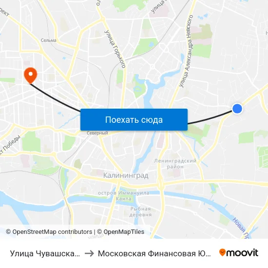 Улица Чувашская (Из Центра) to Московская Финансовая Юридическая Академия map