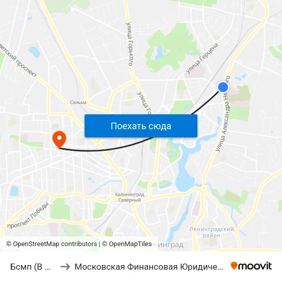 Бсмп (В Центр) to Московская Финансовая Юридическая Академия map