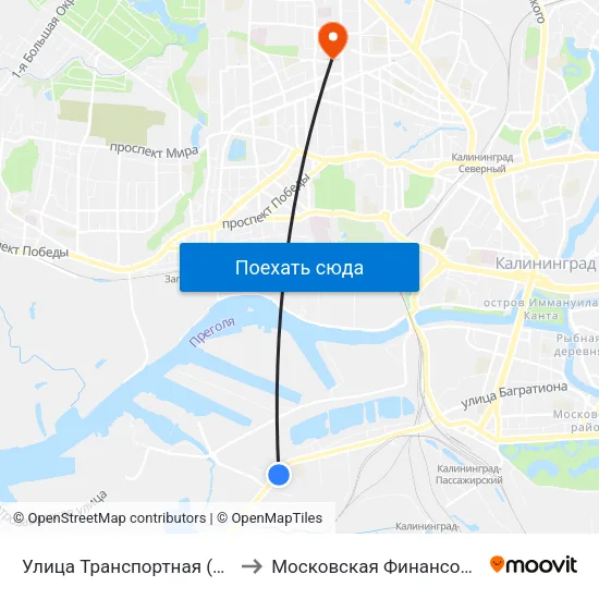 Улица Транспортная (На Ул. А. Суворова, В Центр) to Московская Финансовая Юридическая Академия map