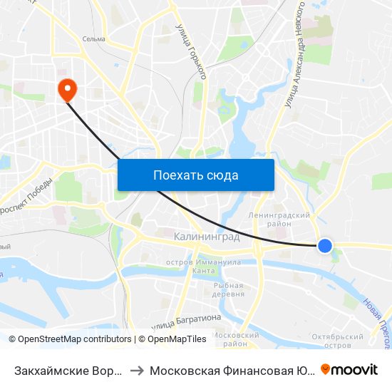 Закхаймские Ворота (Из Центра) to Московская Финансовая Юридическая Академия map