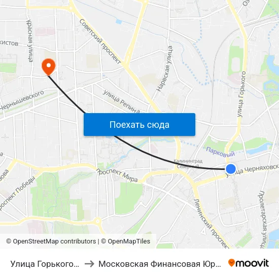 Улица Горького (Из Центра) to Московская Финансовая Юридическая Академия map