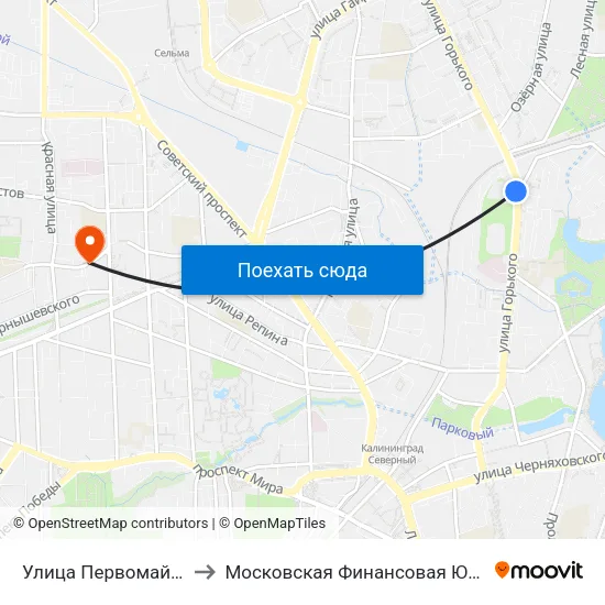 Улица Первомайская (В Центр) to Московская Финансовая Юридическая Академия map