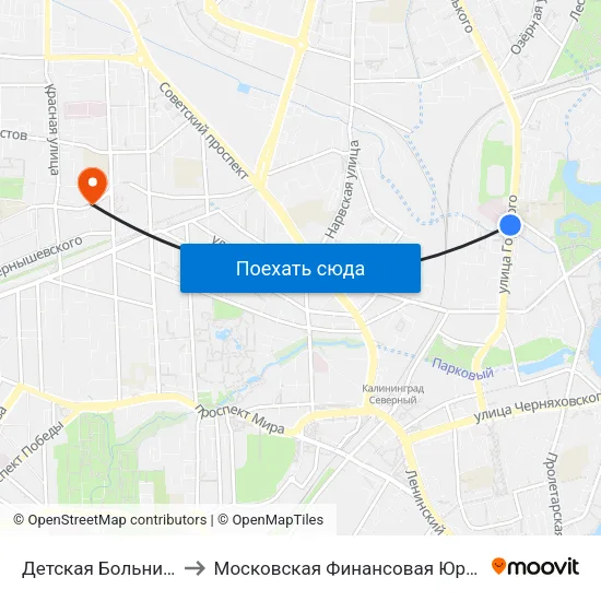 Детская Больница (В Центр) to Московская Финансовая Юридическая Академия map