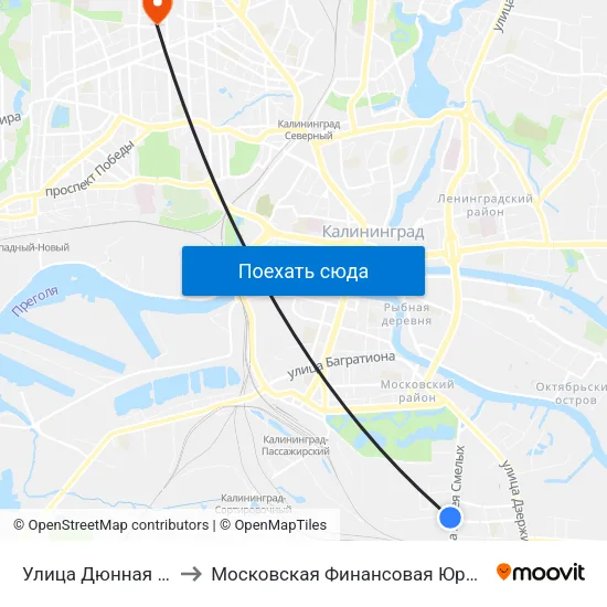 Улица Дюнная (Из Центра) to Московская Финансовая Юридическая Академия map
