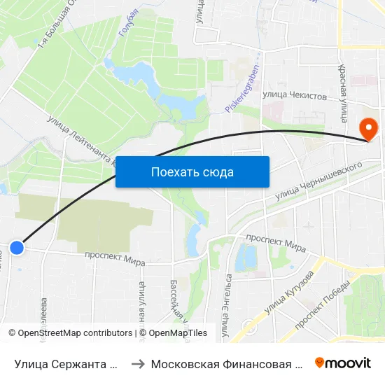 Улица Сержанта Мишина (В Центр) to Московская Финансовая Юридическая Академия map