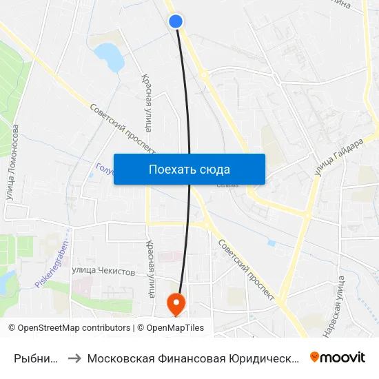 Рыбникова to Московская Финансовая Юридическая Академия map