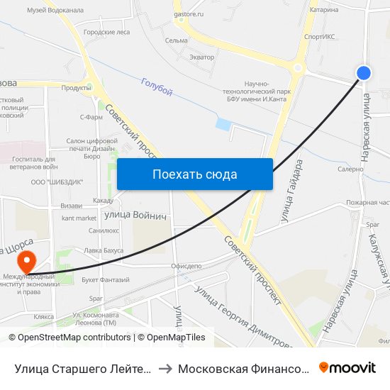 Улица Старшего Лейтенанта Сибирякова (В Центр) to Московская Финансовая Юридическая Академия map