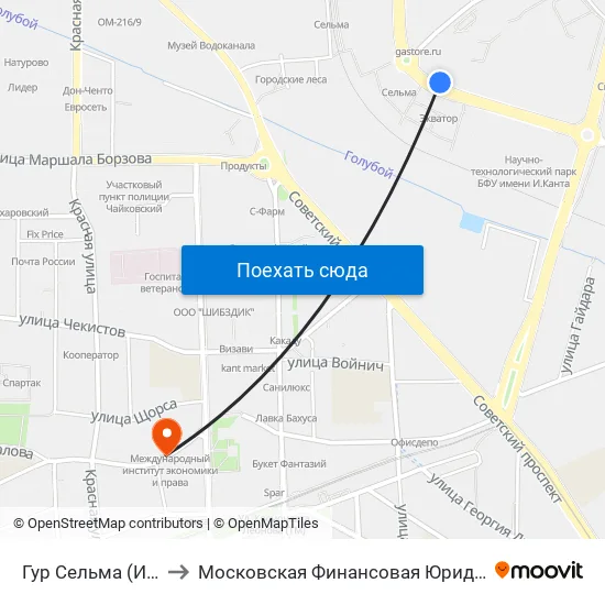 Гур Сельма (Из Центра) to Московская Финансовая Юридическая Академия map