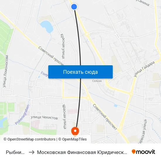 Рыбникова to Московская Финансовая Юридическая Академия map