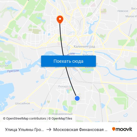 Улица Ульяны Громовой (В Центр) to Московская Финансовая Юридическая Академия map