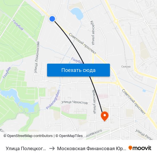 Улица Полецкого (Из Центра) to Московская Финансовая Юридическая Академия map