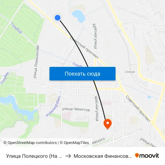 Улица Полецкого (На Ул. Полецкого, Из Центра) to Московская Финансовая Юридическая Академия map