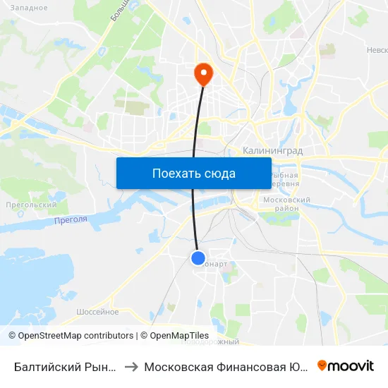 Балтийский Рынок (Из Центра) to Московская Финансовая Юридическая Академия map