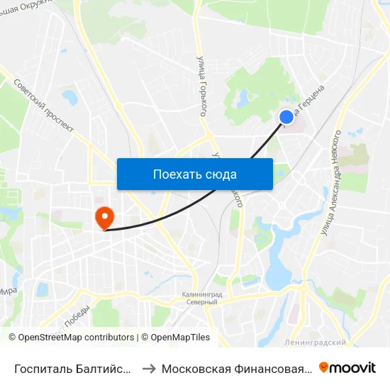 Госпиталь Балтийского Флота (В Центр) to Московская Финансовая Юридическая Академия map