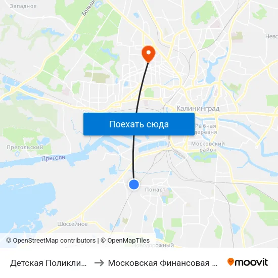 Детская Поликлиника (Из Центра) to Московская Финансовая Юридическая Академия map